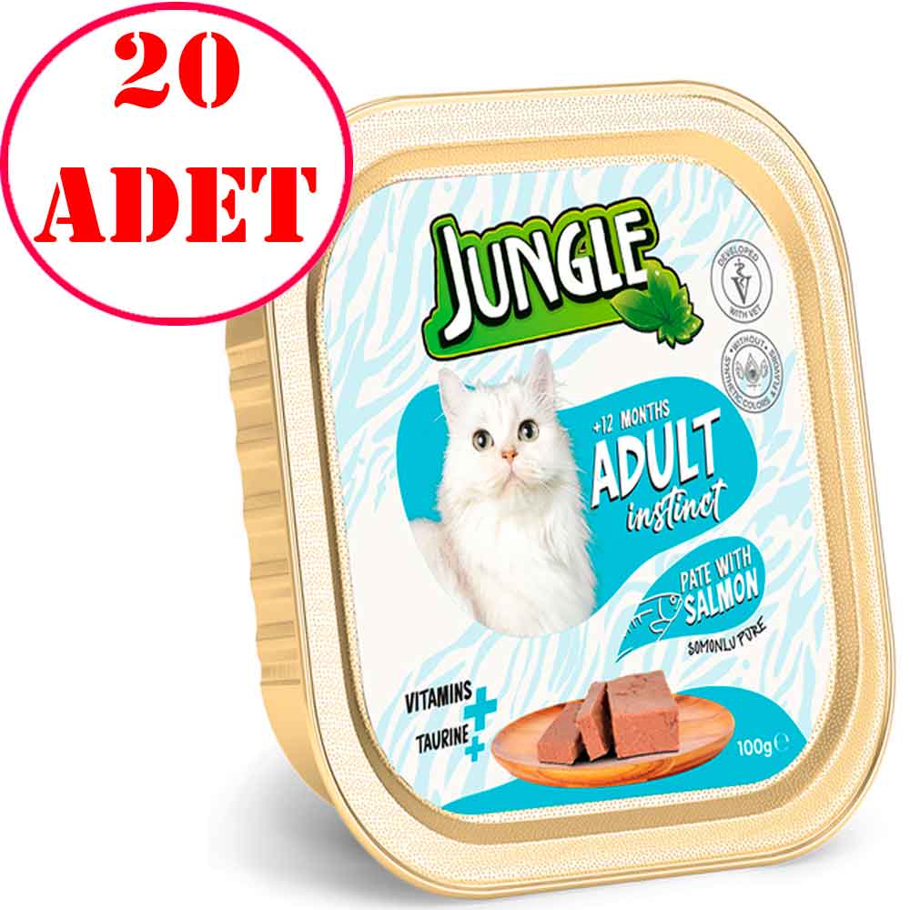 Jungle Kedi Yaş Mama Balıklı Ezme 100 Gr 20 AD